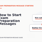 How to Start Exam Preparation Messages Clearly