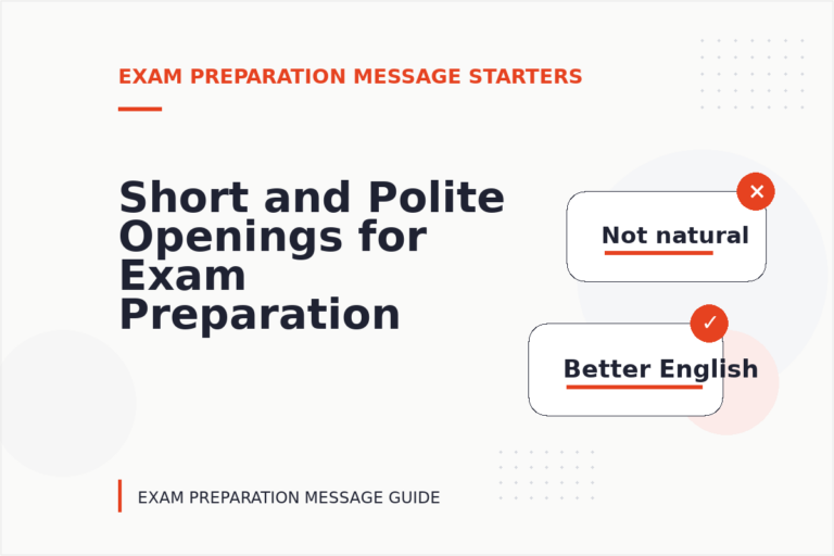Short and Polite Openings for Exam Preparation Message English Short and Polite Openings for Exam Preparation Message English