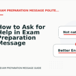 How to Ask for Help in Exam Preparation Message English