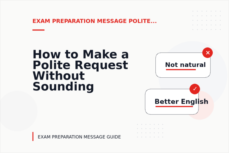 How to Make a Polite Request Without Sounding Demanding in Exam Preparation Message English