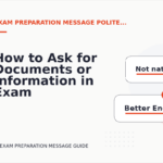 How to Ask for Documents or Information in Exam Preparation Message English