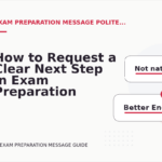 How to Request a Clear Next Step in Exam Preparation Message English