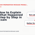 How to Explain What Happened Step by Step in Exam Preparation Message English