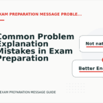 Common Problem Explanation Mistakes in Exam Preparation Message English
