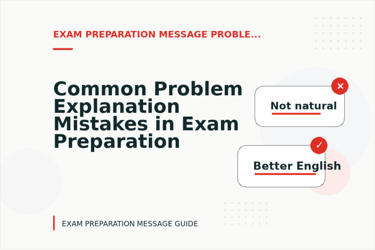 Common Problem Explanation Mistakes in Exam Preparation Message English Common Problem Explanation Mistakes in Exam Preparation Message English