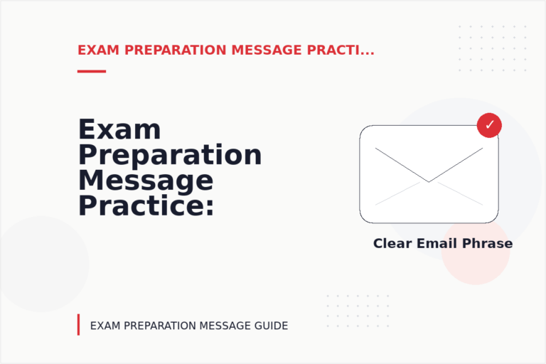 Exam Preparation Message Practice: Email and Message Examples